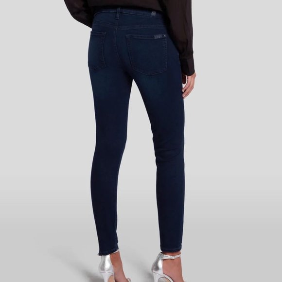 7 For All Mankind Women's 24 Mid Rise Skinny Jeans - Picture 2 of 7